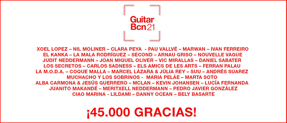 EL GUITAR BCN 2021 ABANDERA LA LUCHA POR LA SUPERVIVENCIA DE LA MÚSICA EN DIRECTO DURANTE LA PANDEMIA